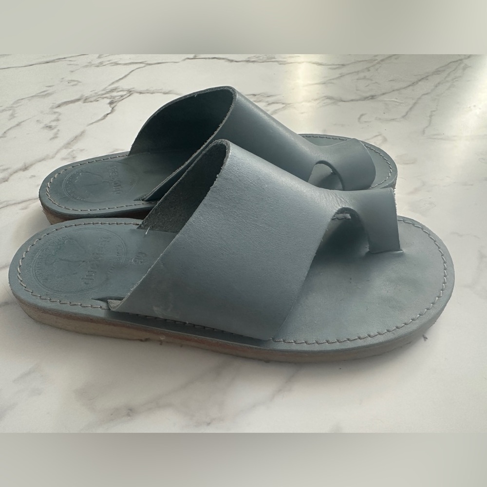 Duckfeet Mando Leather Sandals size 39. These are light blue